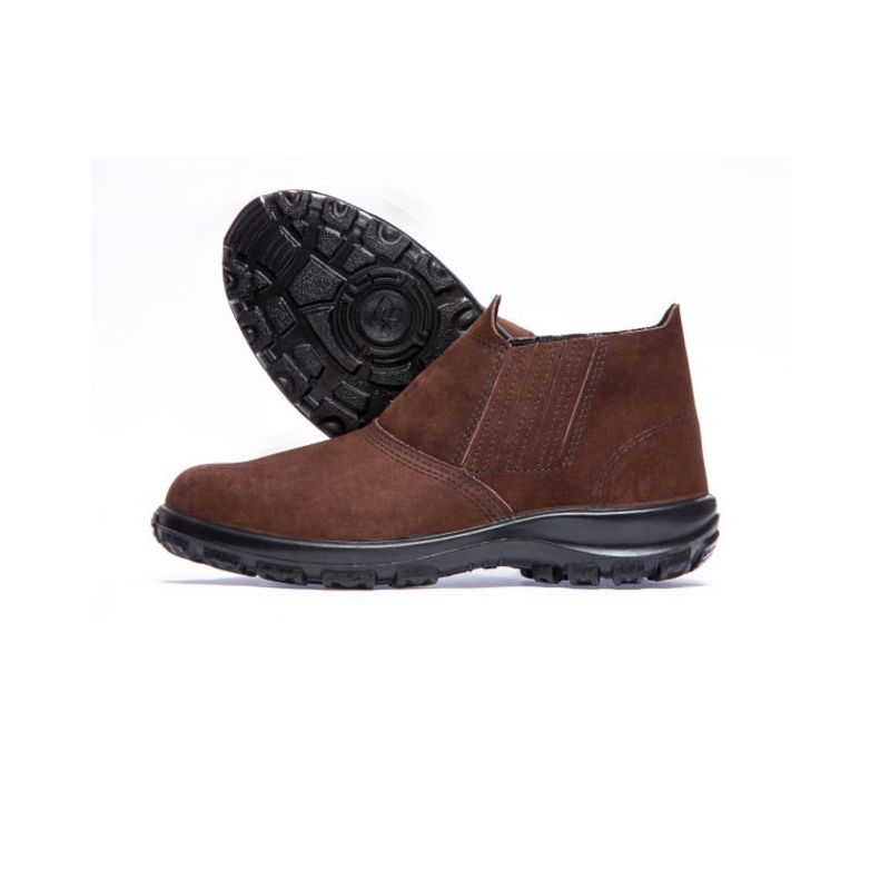 Botina Elástico Monodensidade Camurça Marrom Rogil