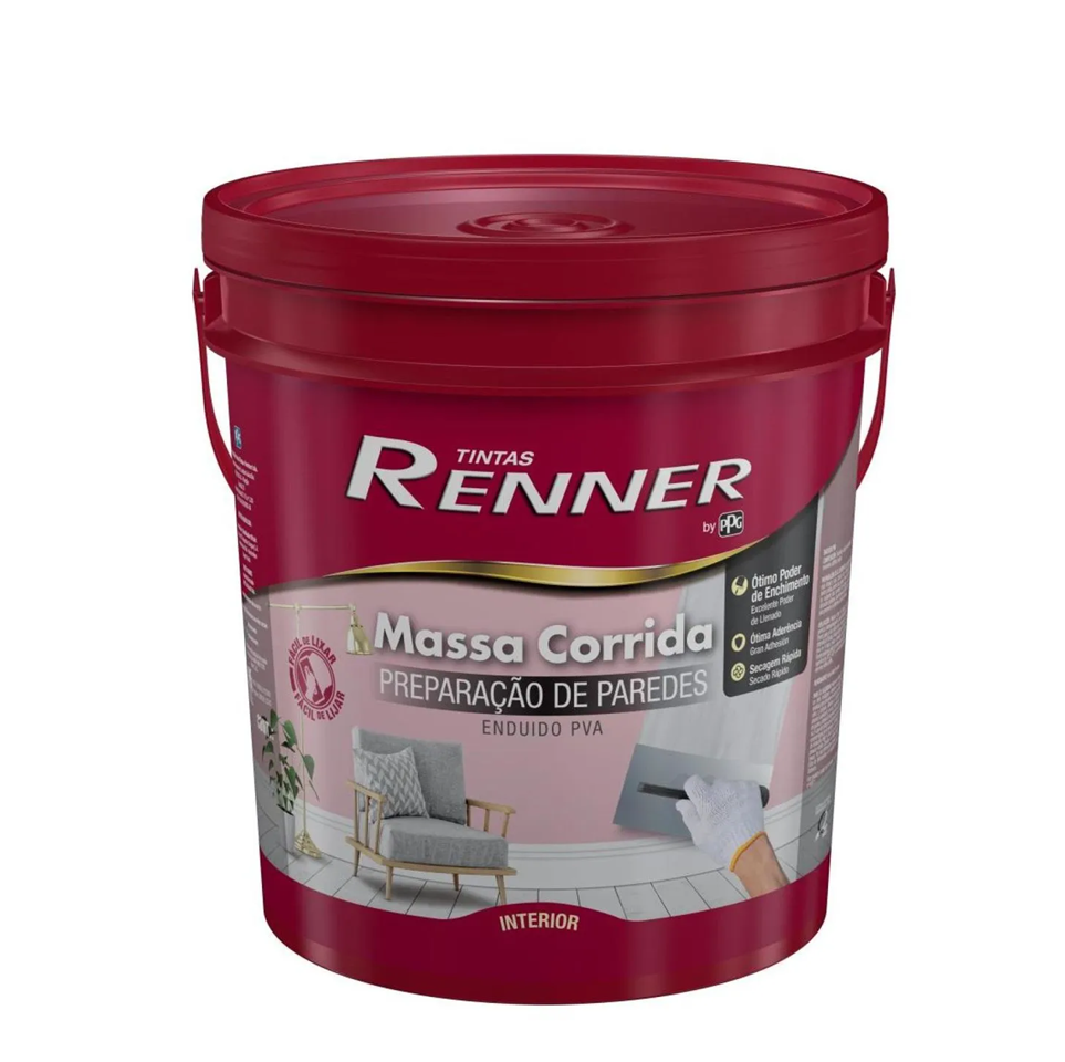 RENNER MASSA CORRIDA EXTRAVINIL BRANCA 18LT 25KG 25110.43 LTA